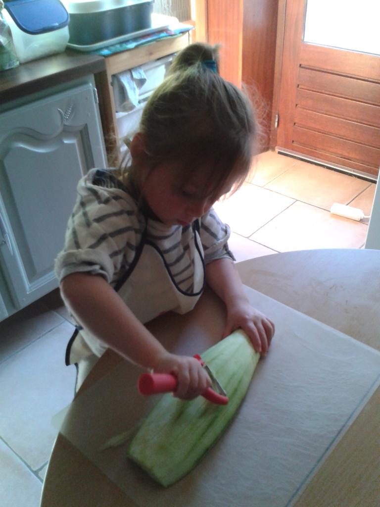 Réalisation des tagliatelles de courgette