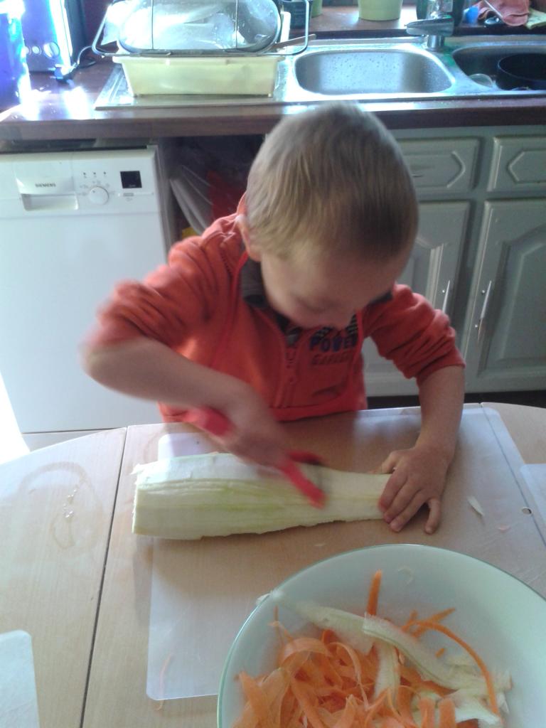Réalisation des tagliatelles de courgette