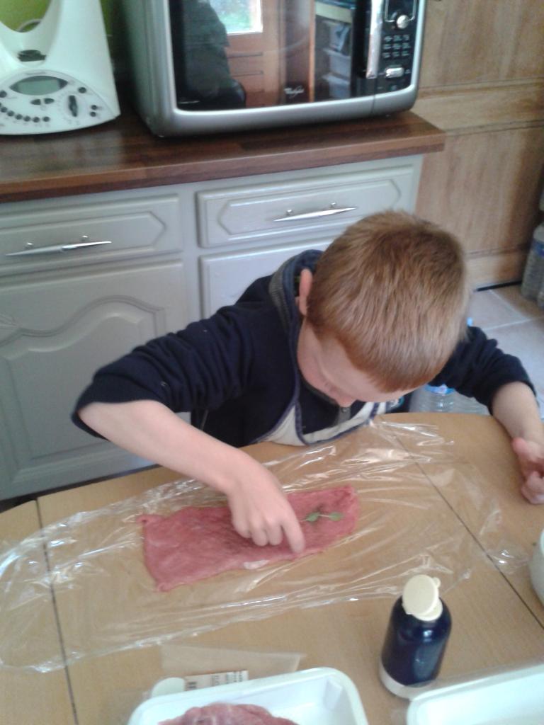 Confection de la ballotine de veau