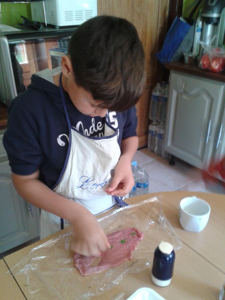 Confection de la ballotine de veau