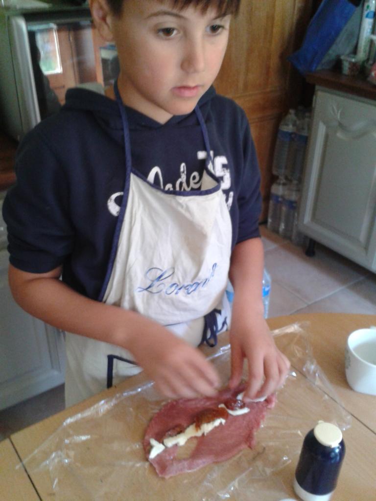 Confection de la ballotine de veau
