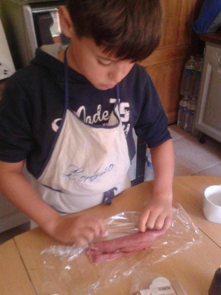 Confection de la ballotine de veau