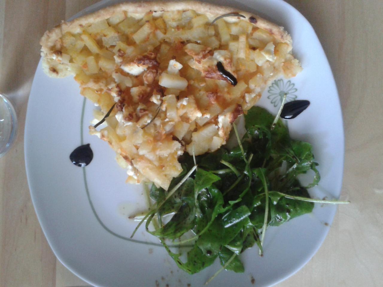 Tarte fine pomme de terre, potiron et feta au miel d’Acacia